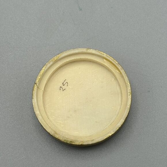Vintage Hand Painted Round Lidded Trinket Box Three Villagers Snuff Pill Box - Picture 5 of 12